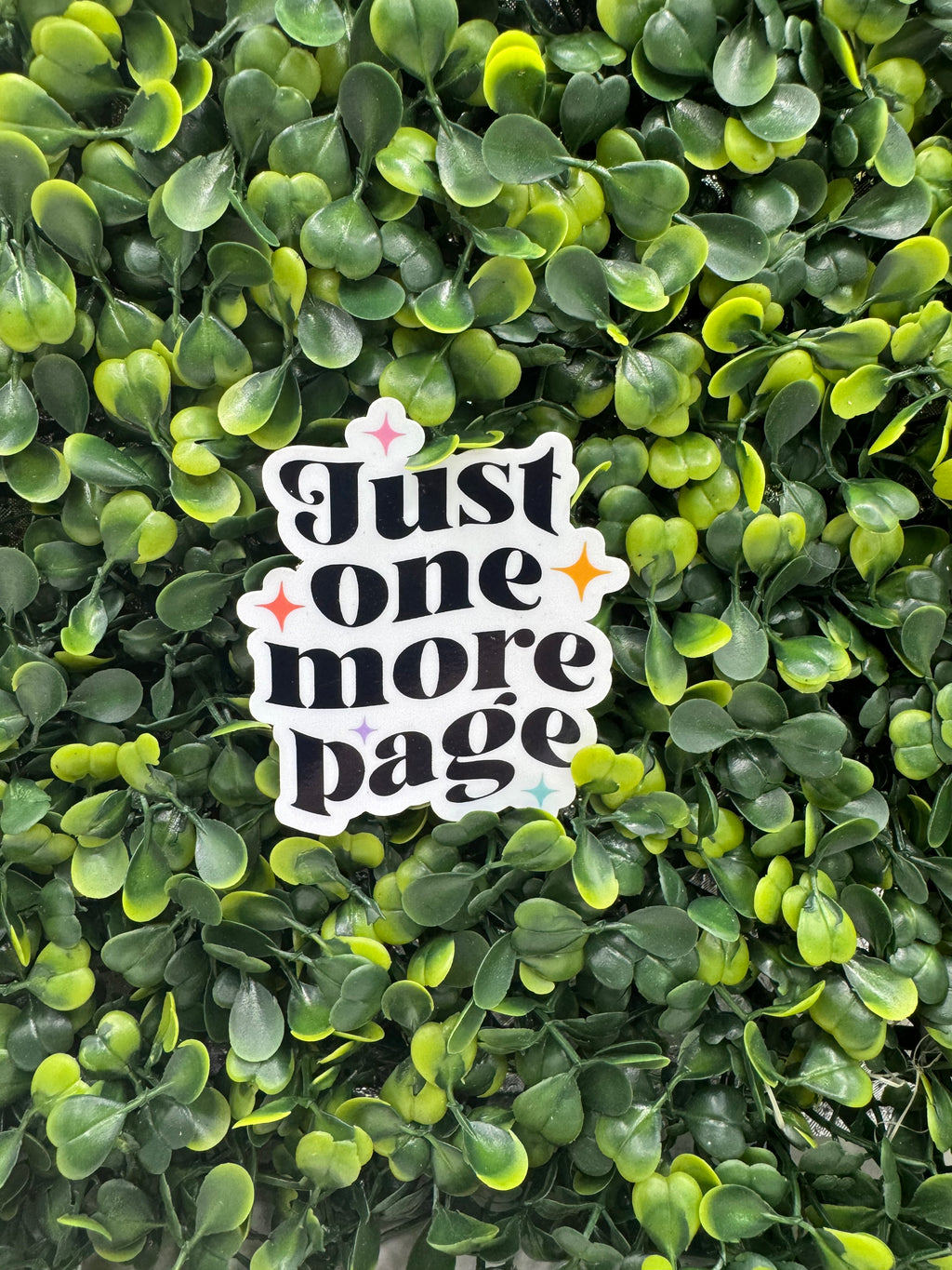 Just One More Page Sticker