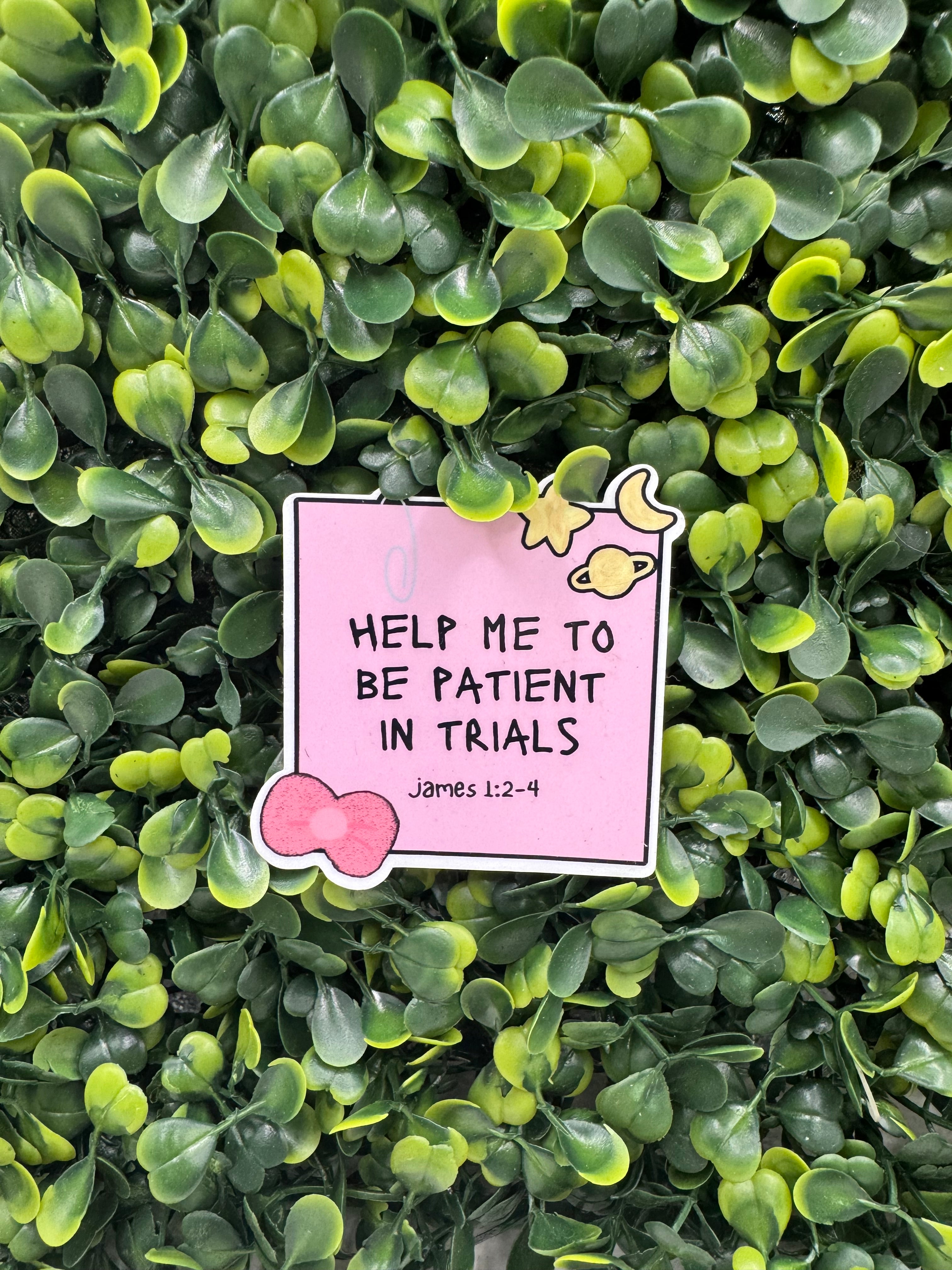 James 1:2-4 Sticker