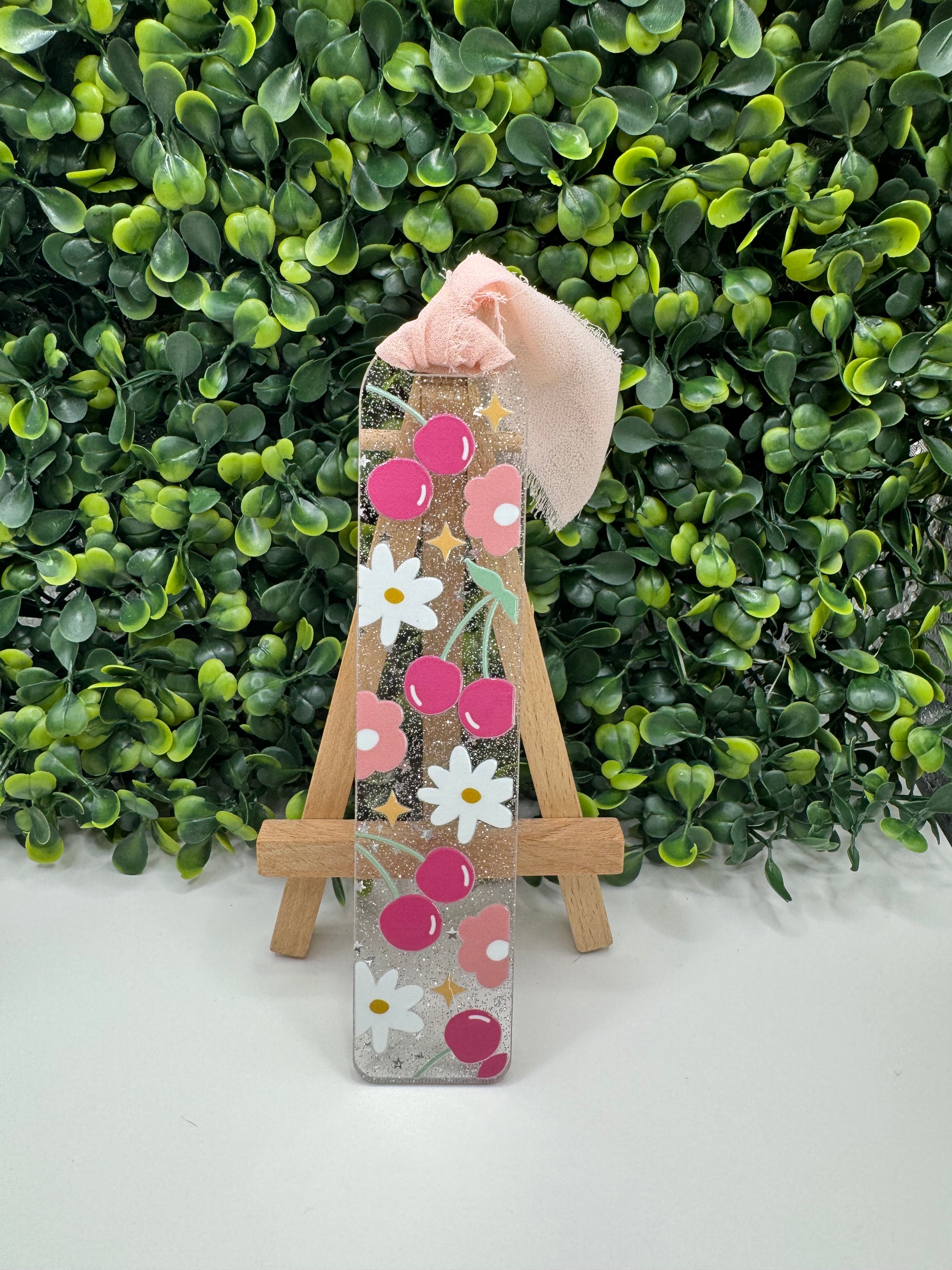 Floral Cherry Bookmark