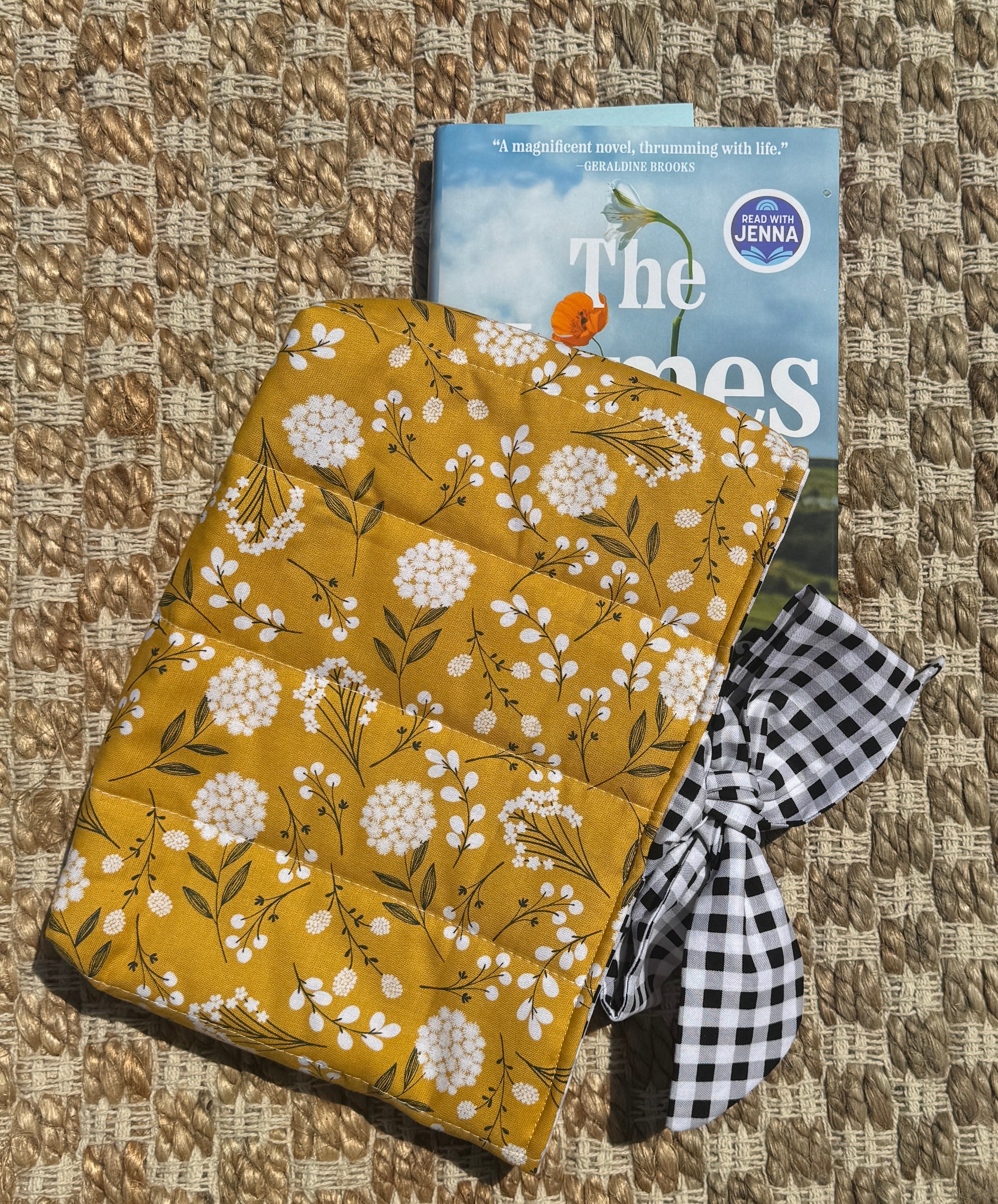 White Flower Book Sleeve
