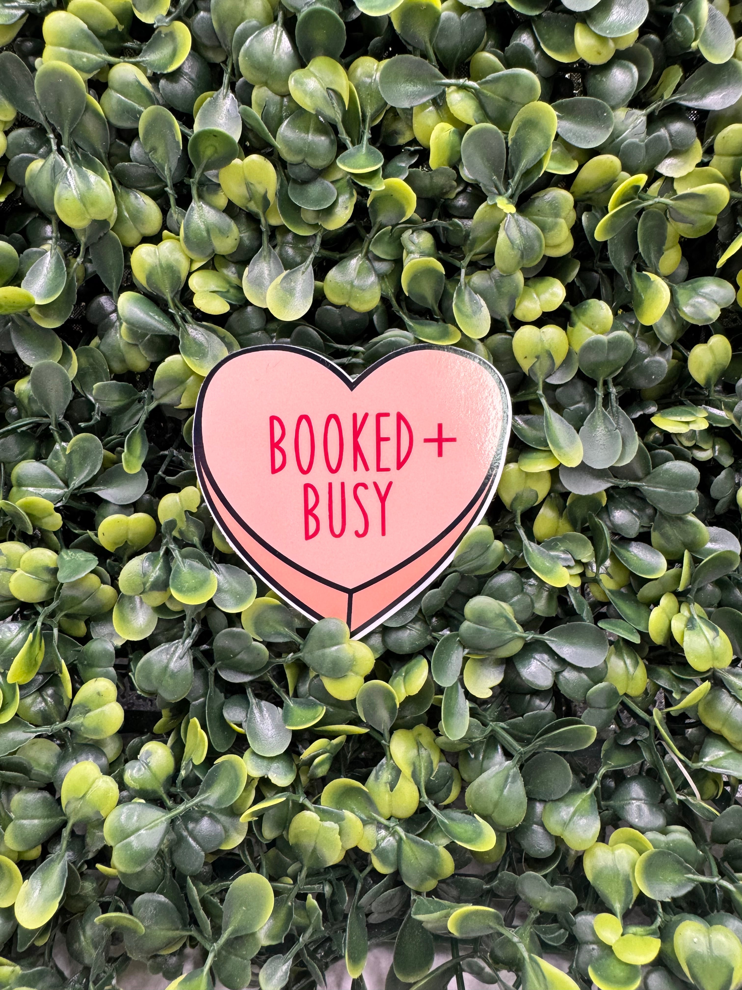 Booked & Busy Sticker