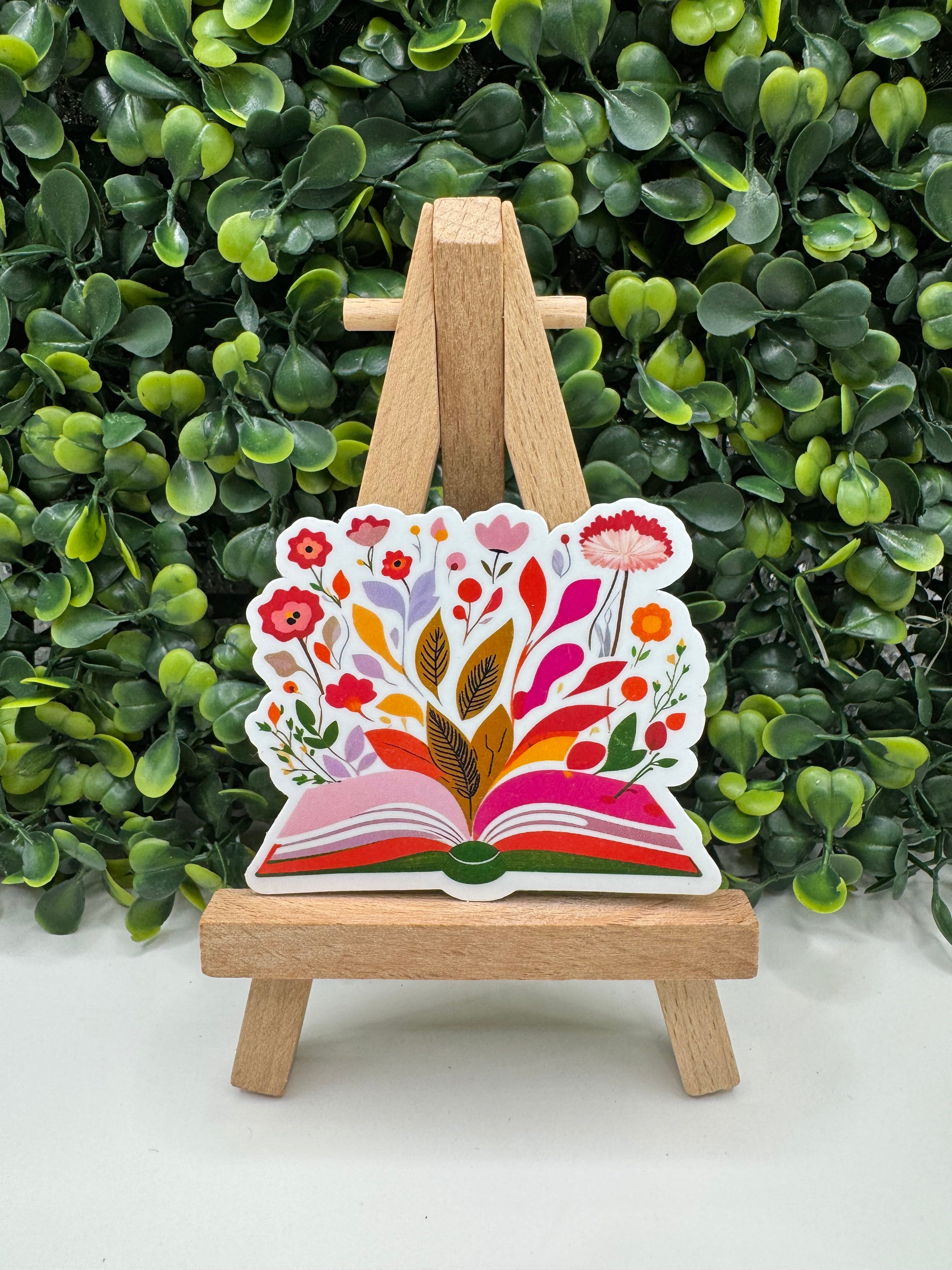 Floral Book Sticker