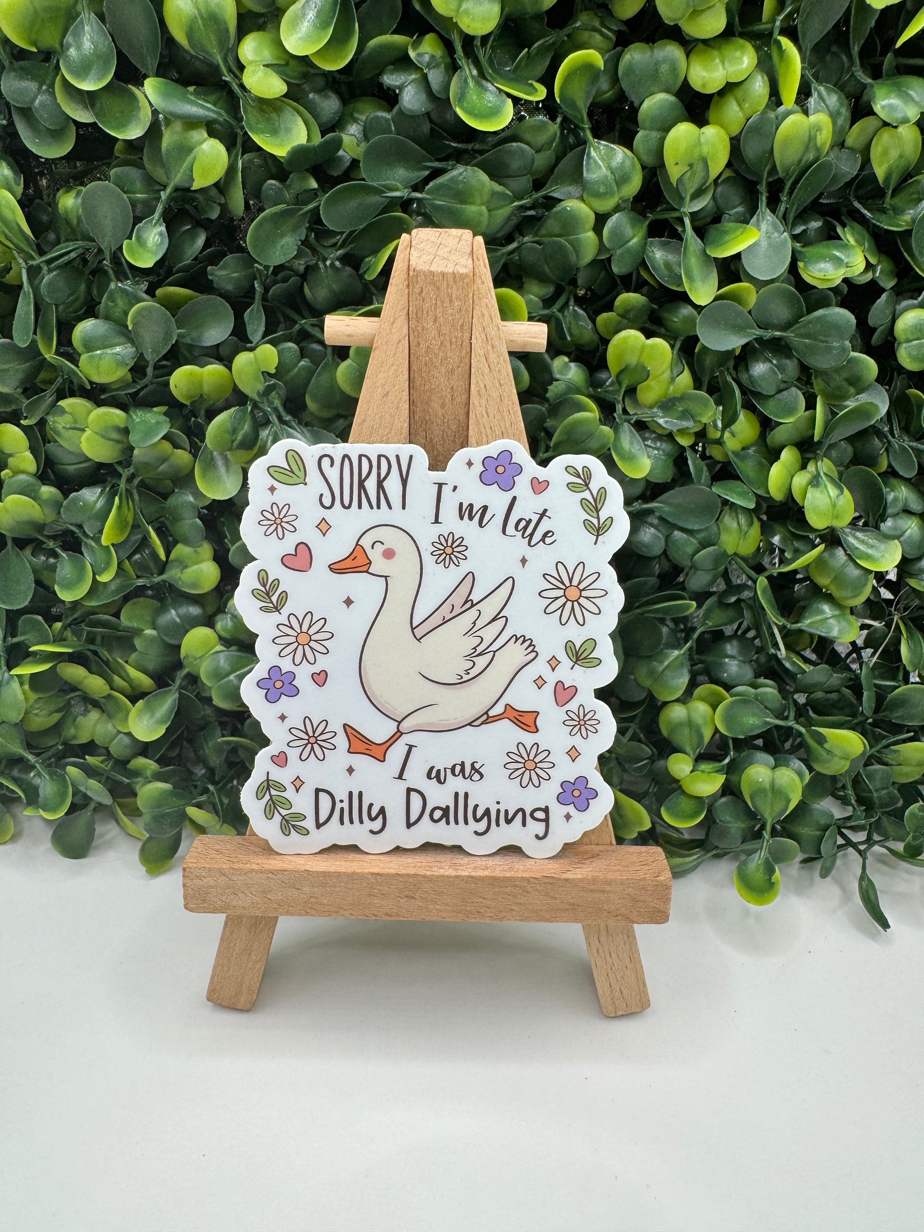 Dilly Dallying Goose Sticker