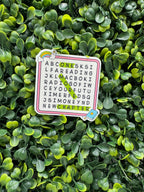 One More Chapter Wordsearch Sticker
