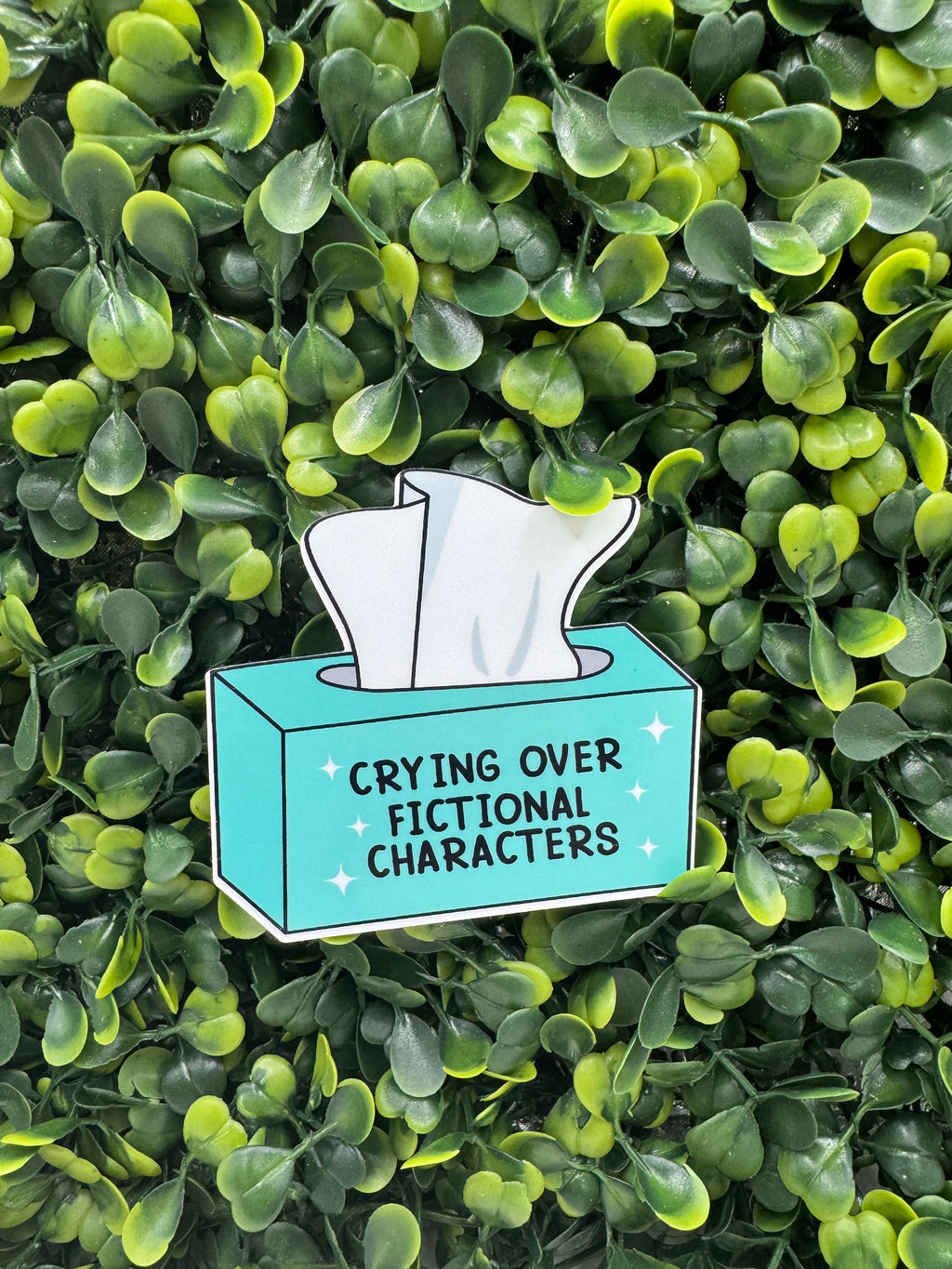 Crying Over Fictional Characters Sticker