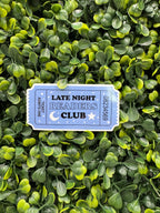 Late Night Readers Club Sticker