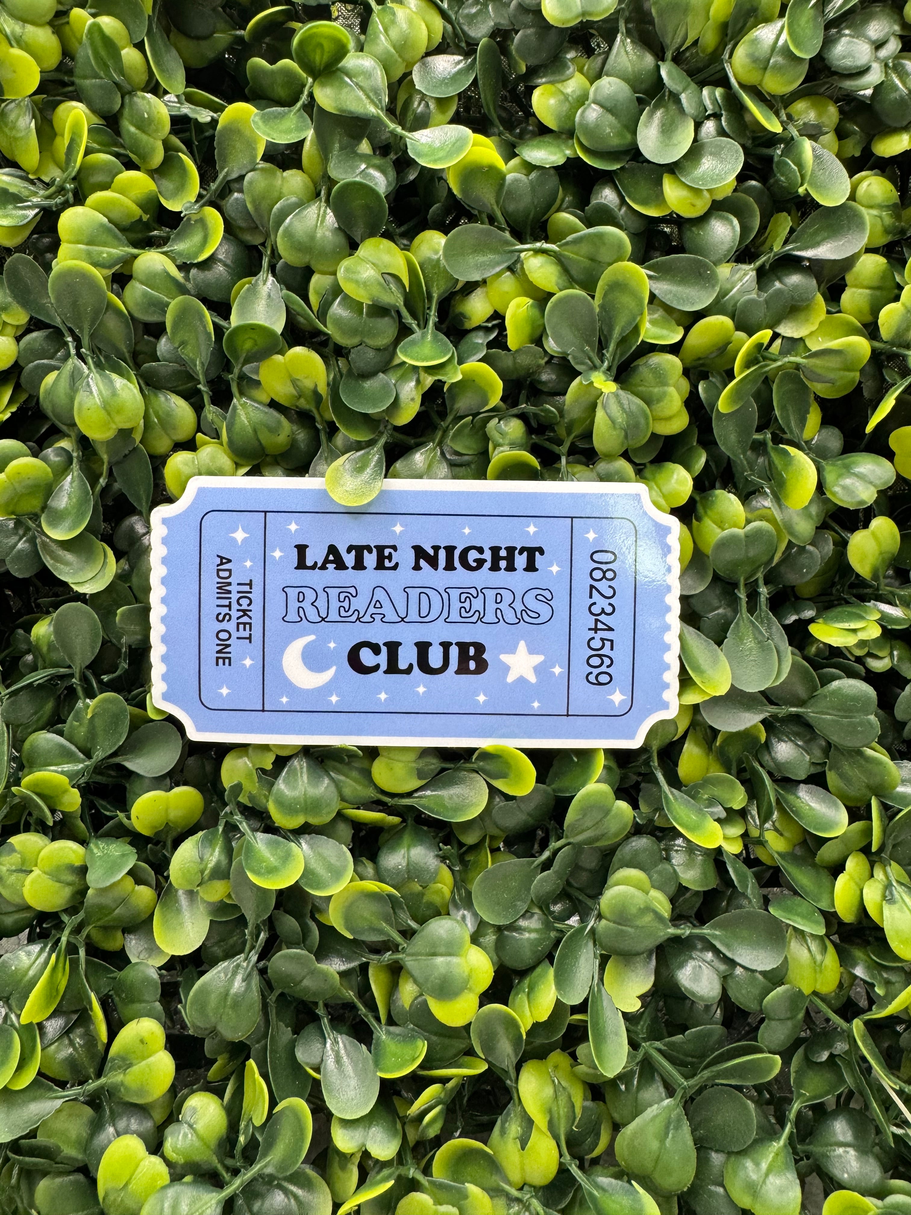 Late Night Readers Club Sticker