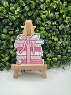 Pink Stacked Books Sticker