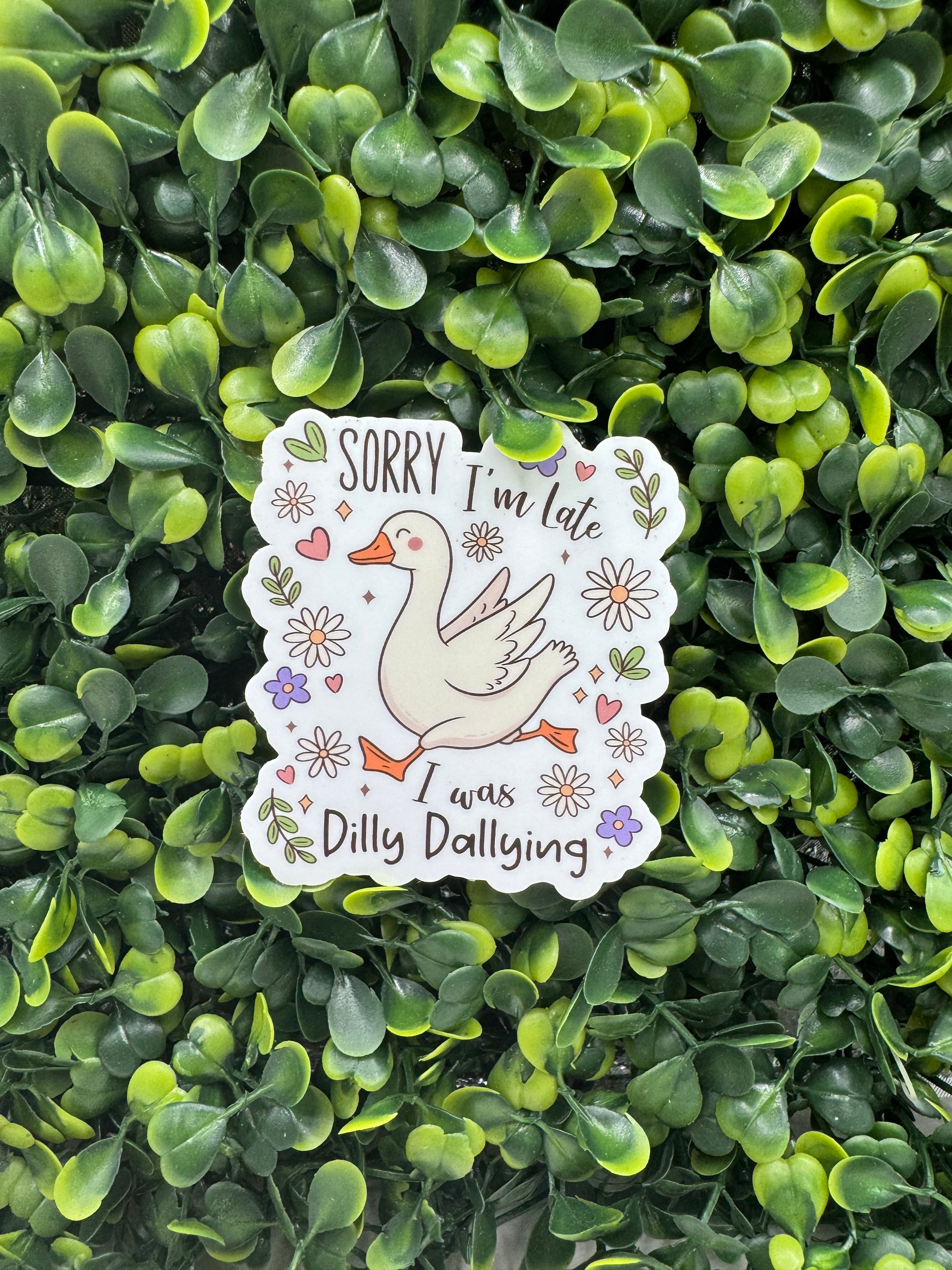 Dilly Dallying Goose Sticker