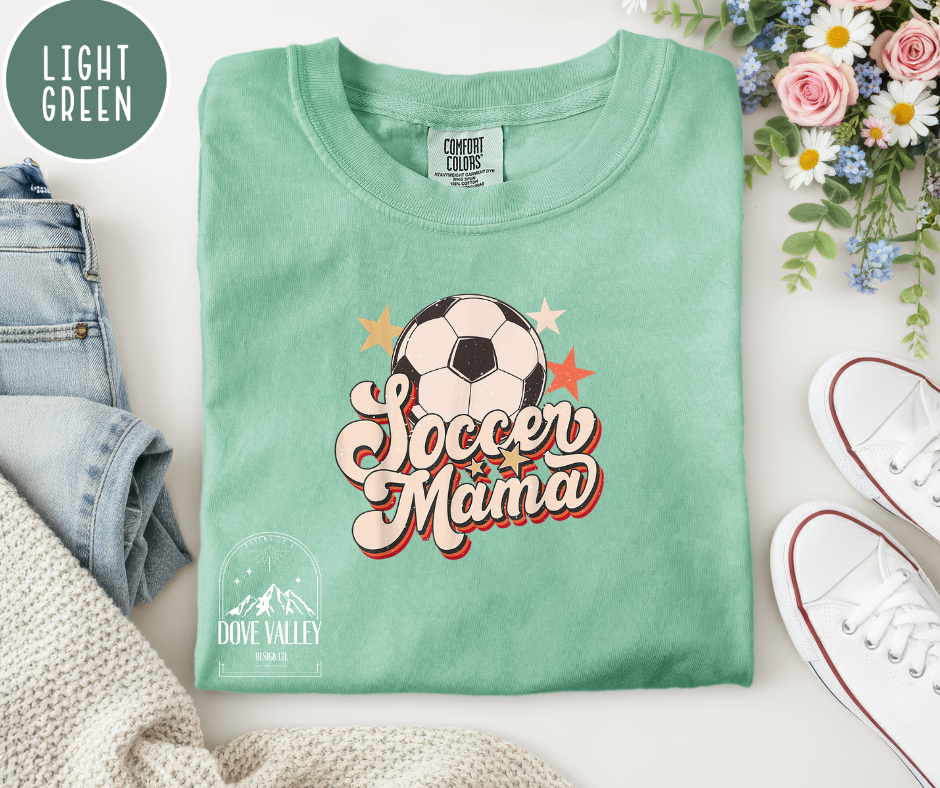 Soccer Mama with Stars T-shirt