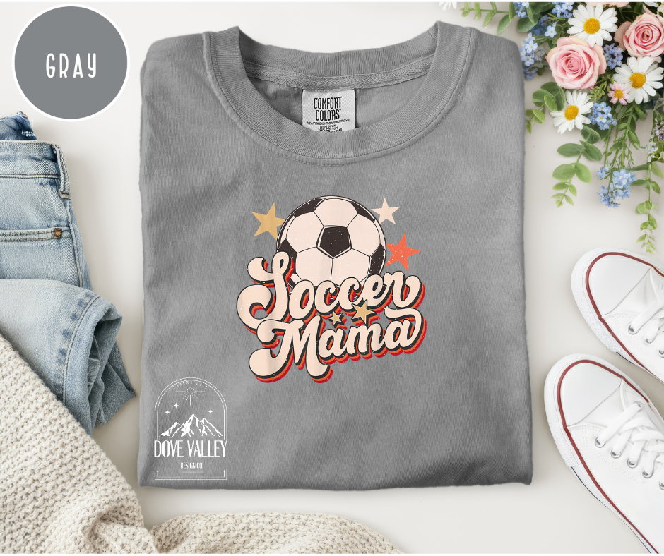 Soccer Mama with Stars T-shirt
