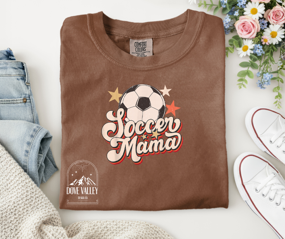 Soccer Mama with Stars T-shirt