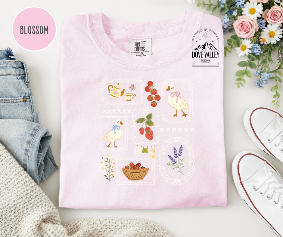 Vintage Cottage Garden T-shirt