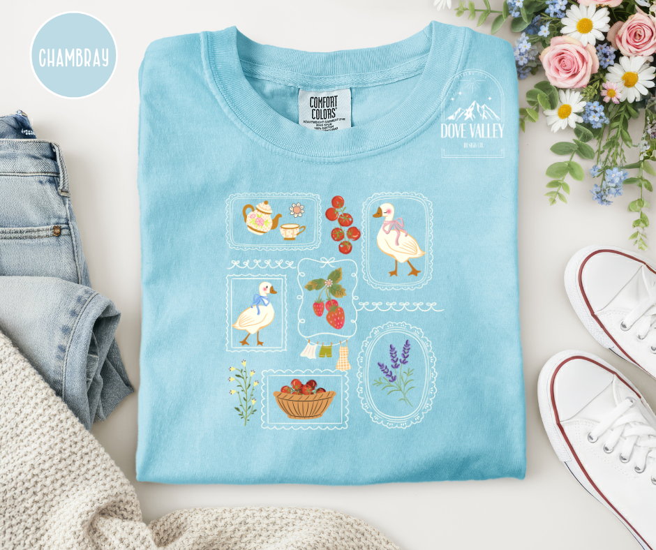 Vintage Cottage Garden T-shirt
